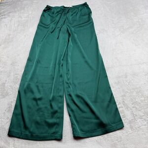 Song of Style Emerald Green Wide Leg Satin Pants Women M Revolve Chic Aimee Song